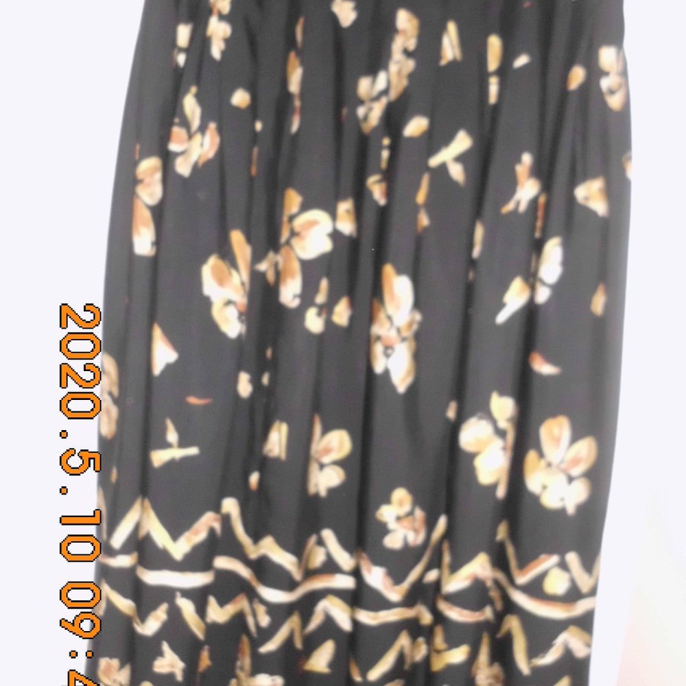 "TOGETHER" BLACK & GOLD LONG,  MAXI SKIRT  SIZE 12